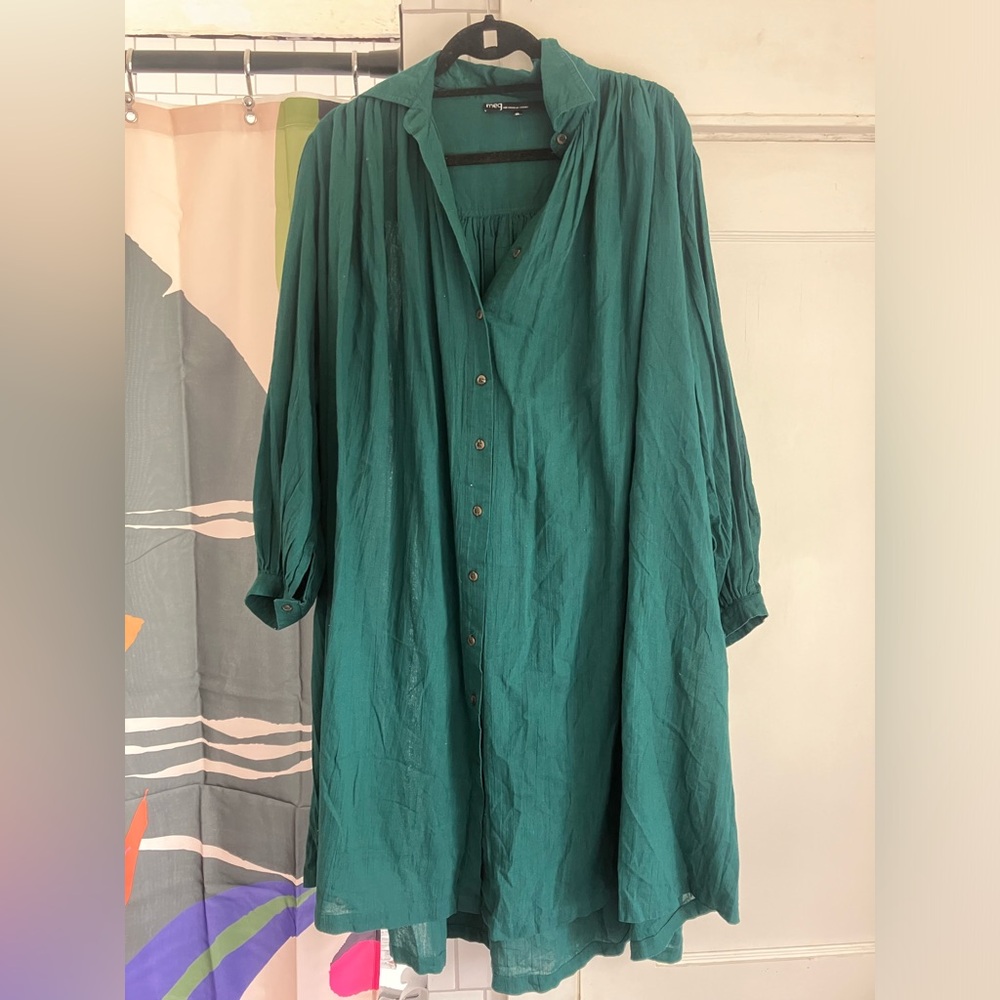COPY - Meg Green Poet Dress Open Size